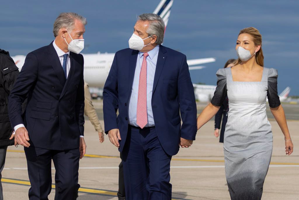 Alberto Fernández en su gira por Europa.