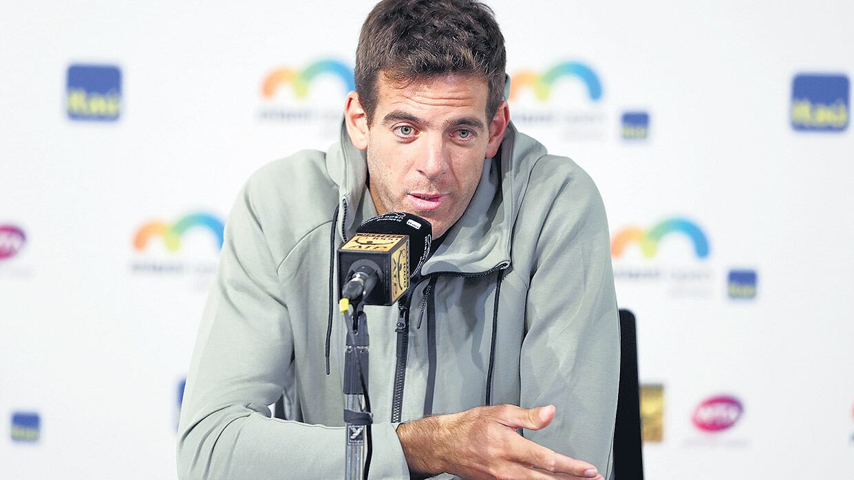 Juan Martín Del Potro, durante la conferencia de prensa en Key Biscayne.