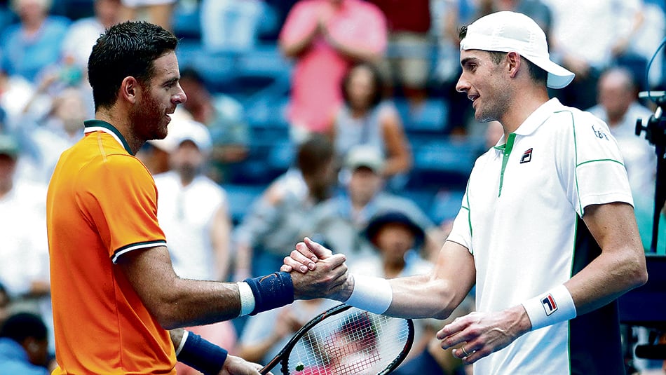 Juan Martín Del Potro, ganador ayer frente al local Isner.