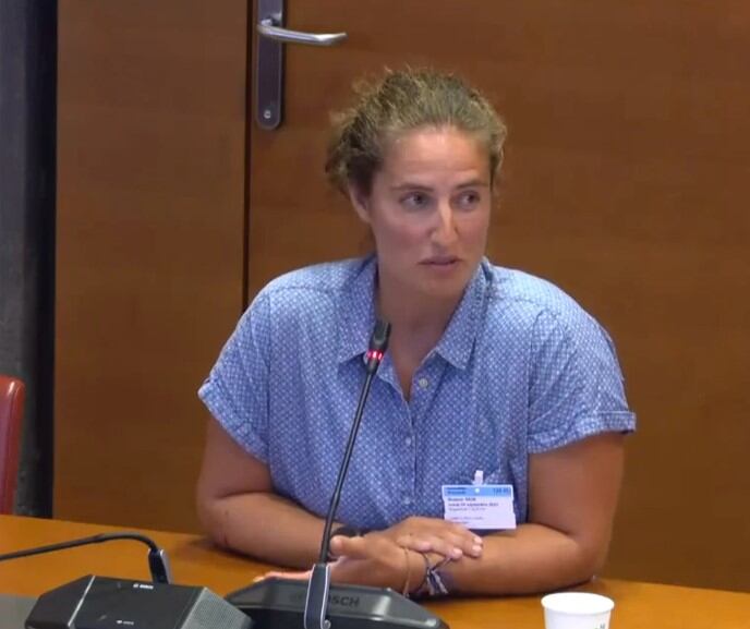 Angélique Cauchy denunció una serie de abusos sexuales perpetrados por su entrenador. Imágen: captura de video.