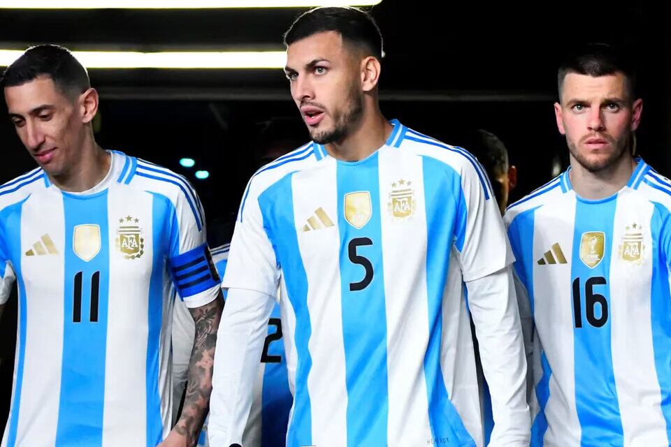 Ángel Di María, Leandro Paredes y Giovani Lo Celso.