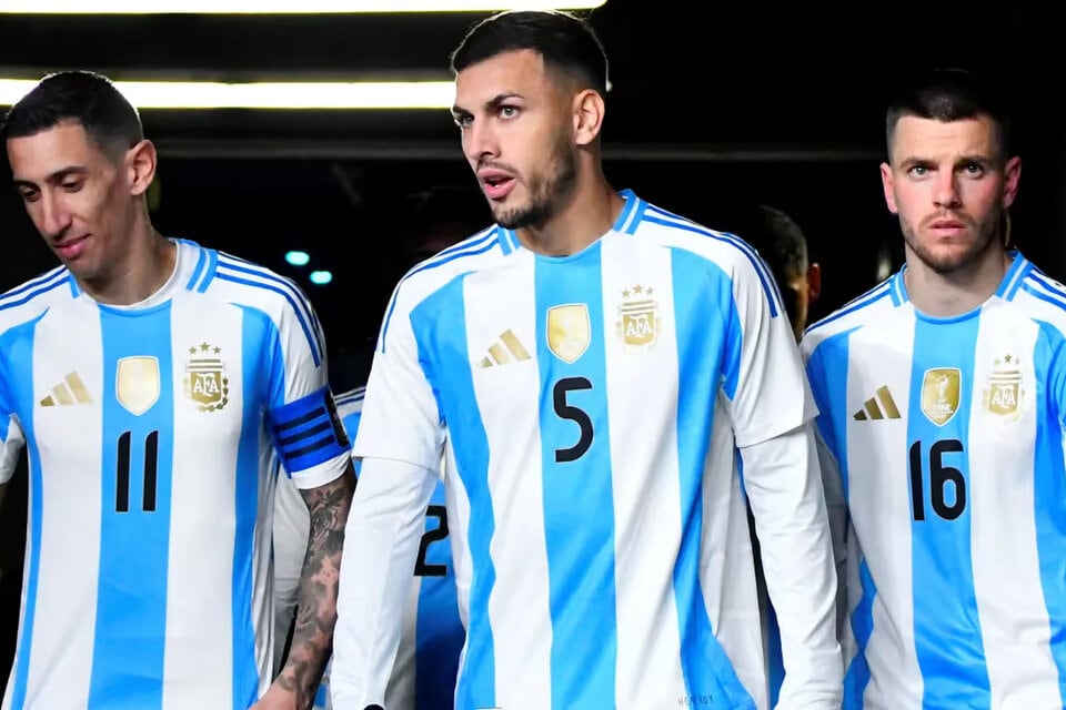 Ángel Di María, Leandro Paredes y Giovani Lo Celso.
