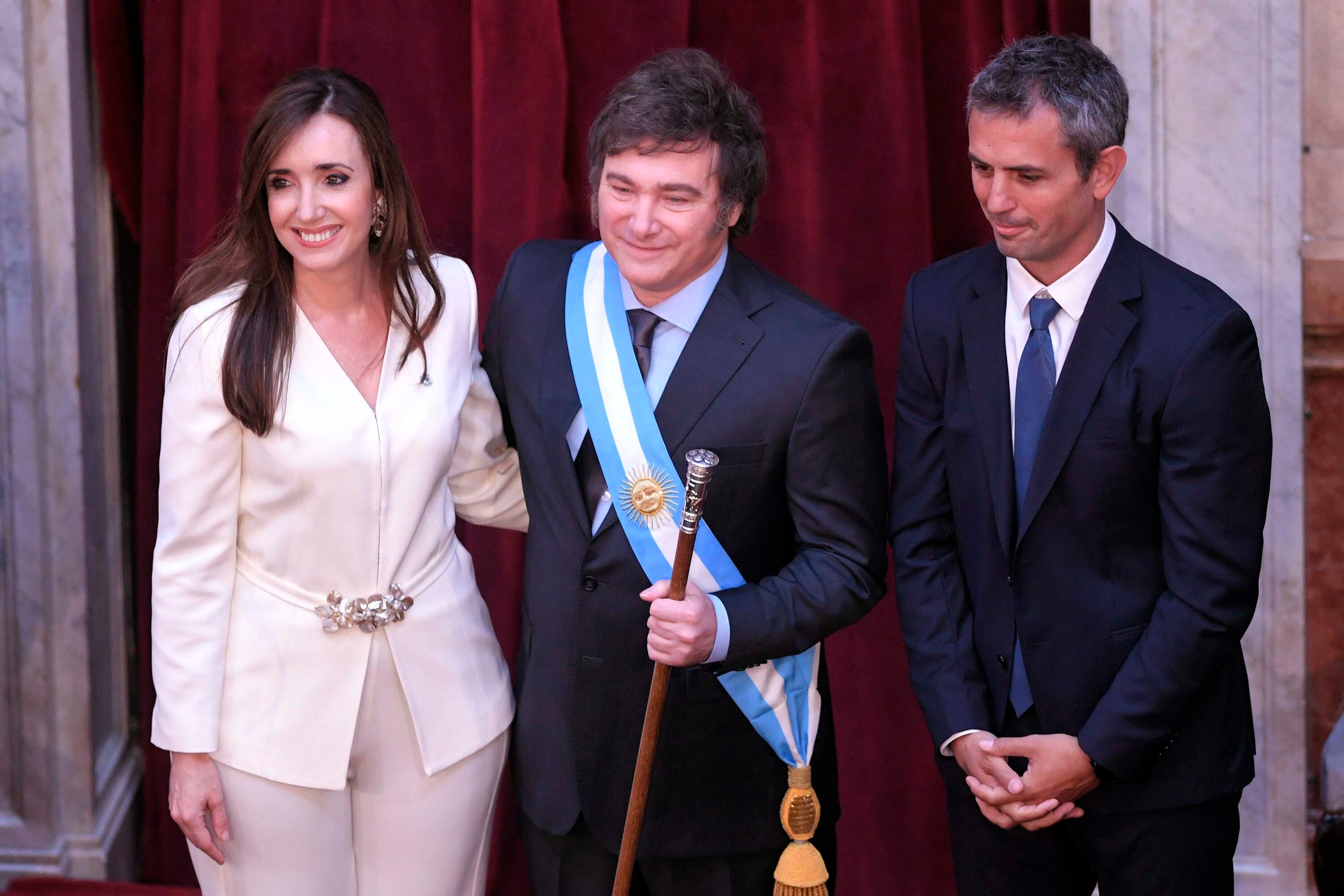 Victoria Villarruel, Javier Milei y Martín Menem.