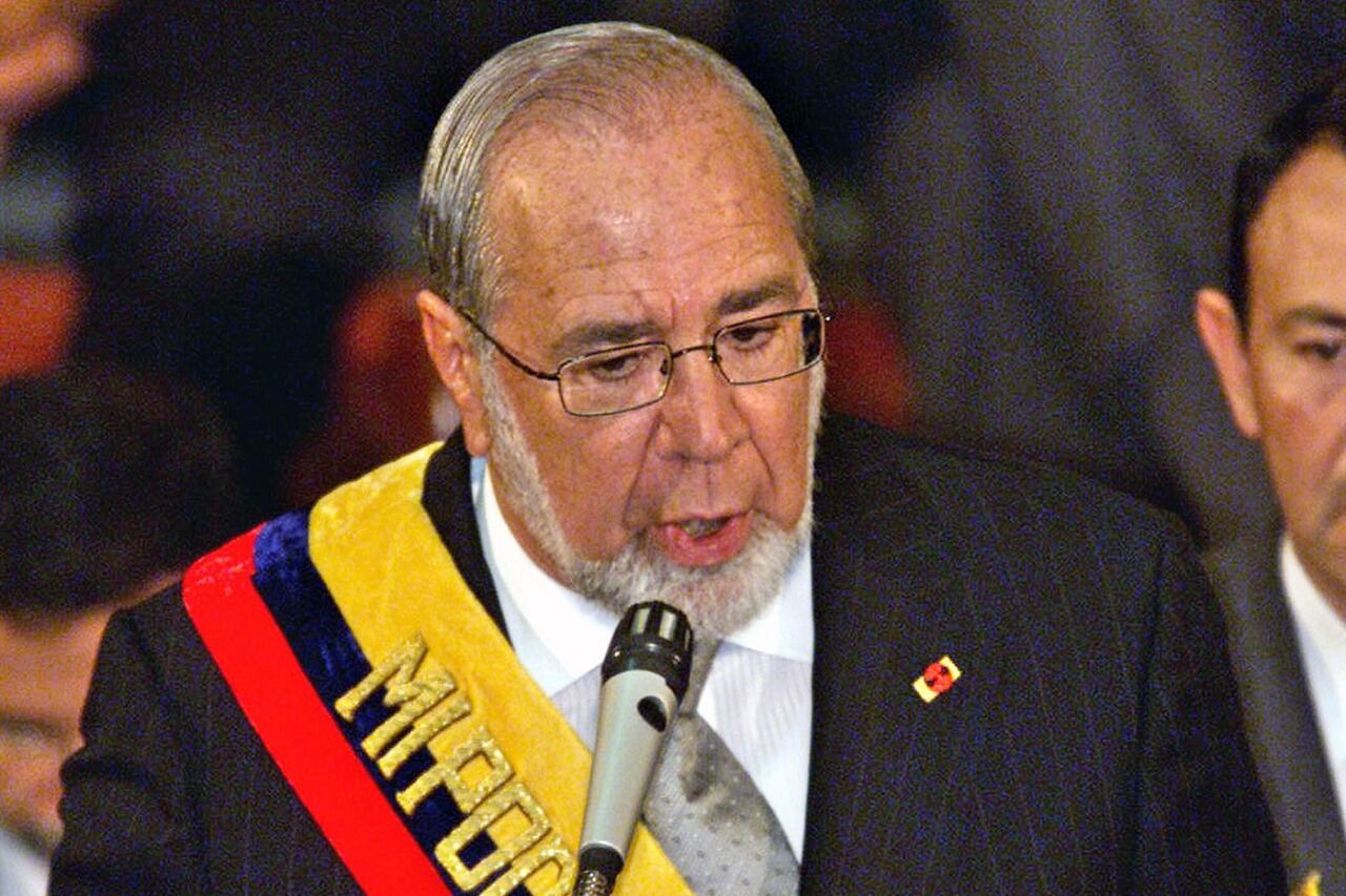 Gustavo Noboa gobernó Ecuador entre 2000 y 2003, tras la caída de Jamil Mahuad.