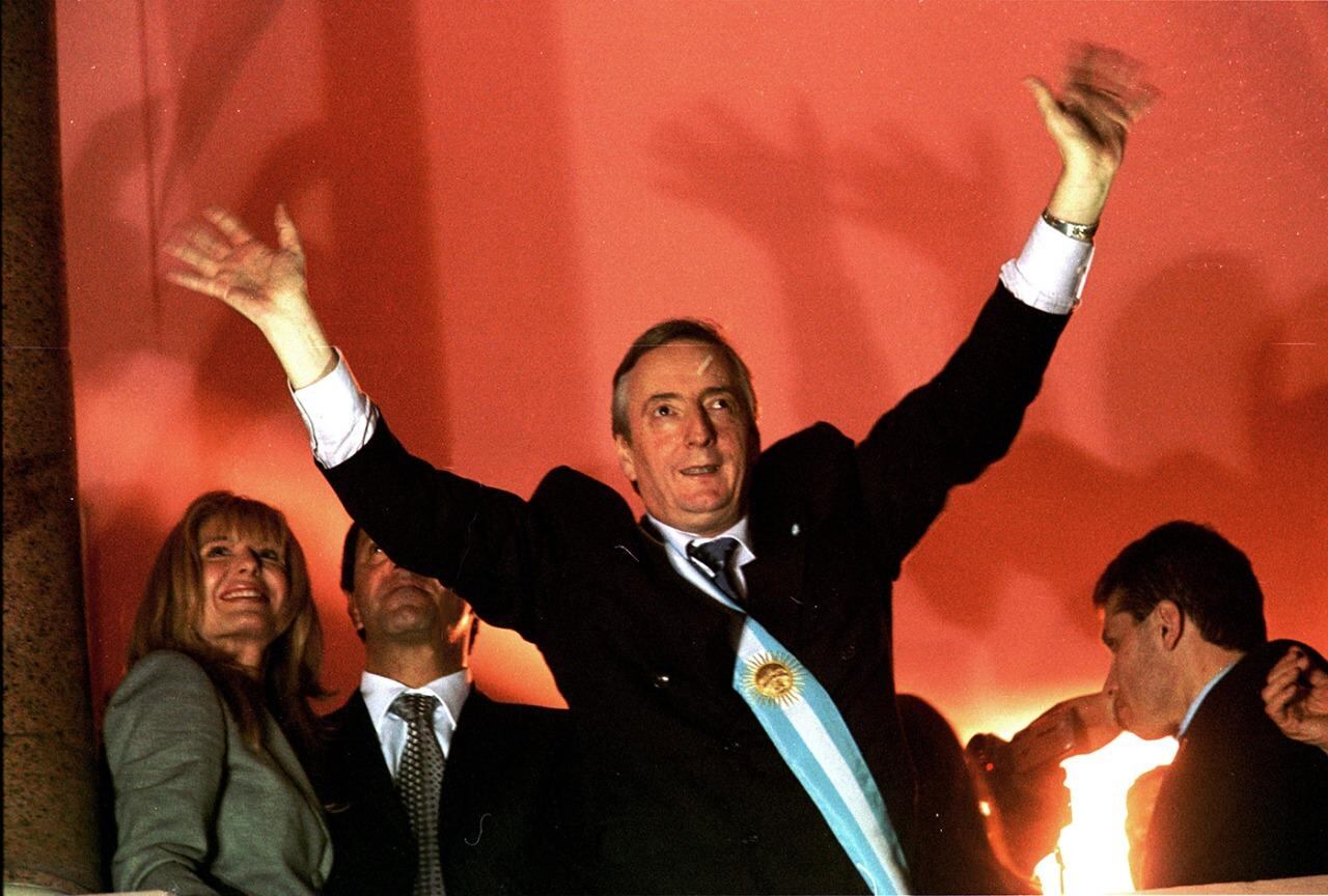 Néstor Kirchner el día de su asunción presidencial.