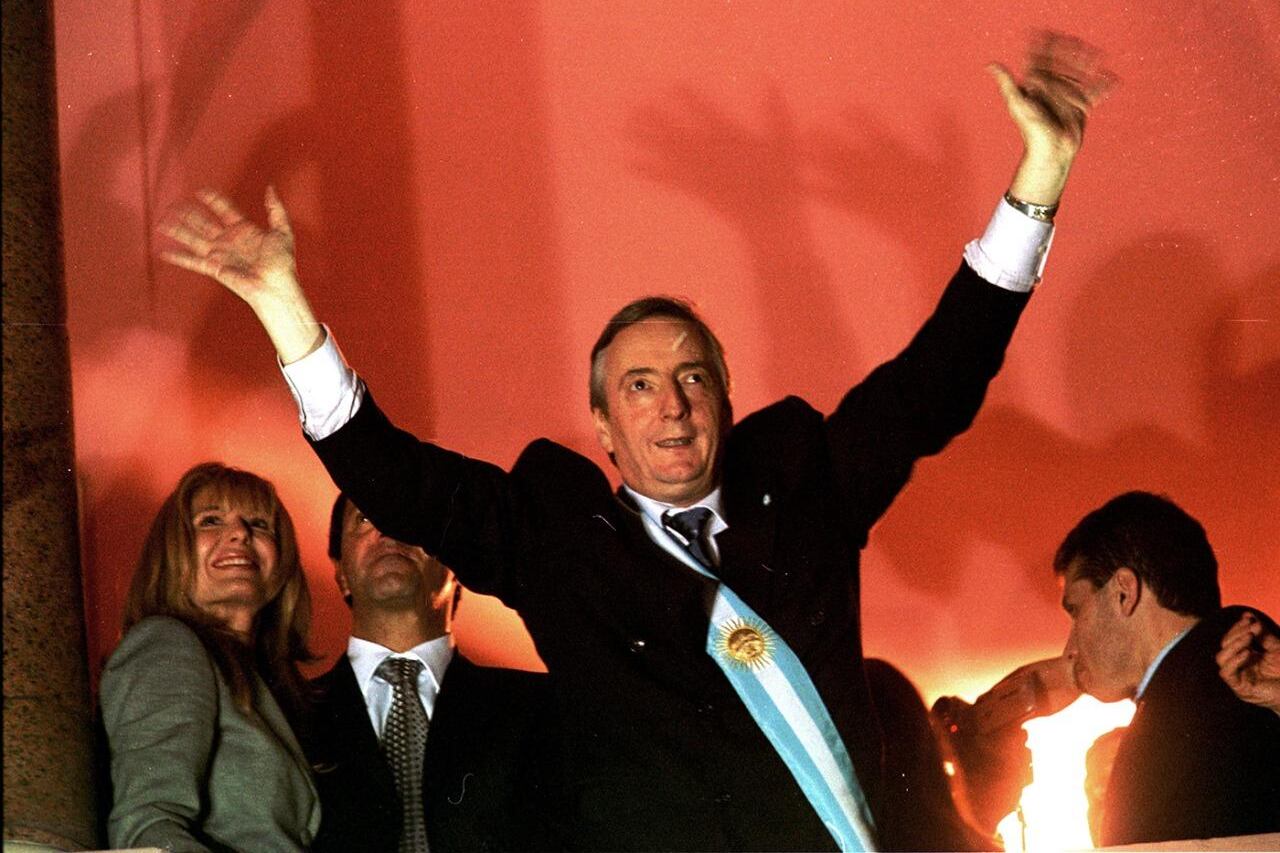 Néstor Kirchner el día de su asunción presidencial.