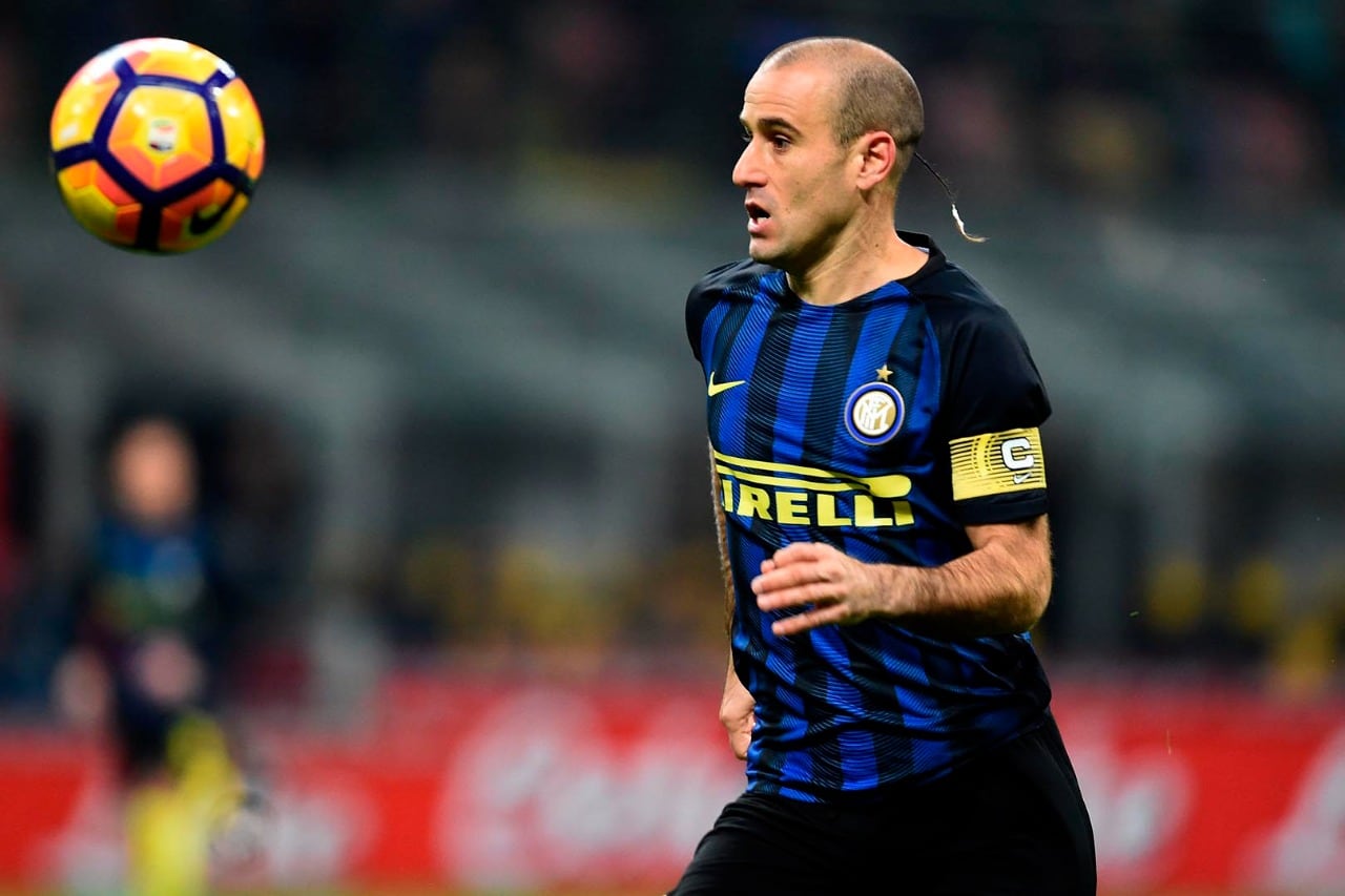 Rodrigo Palacio con la camiseta del Inter, donde dejó una huella imborrable