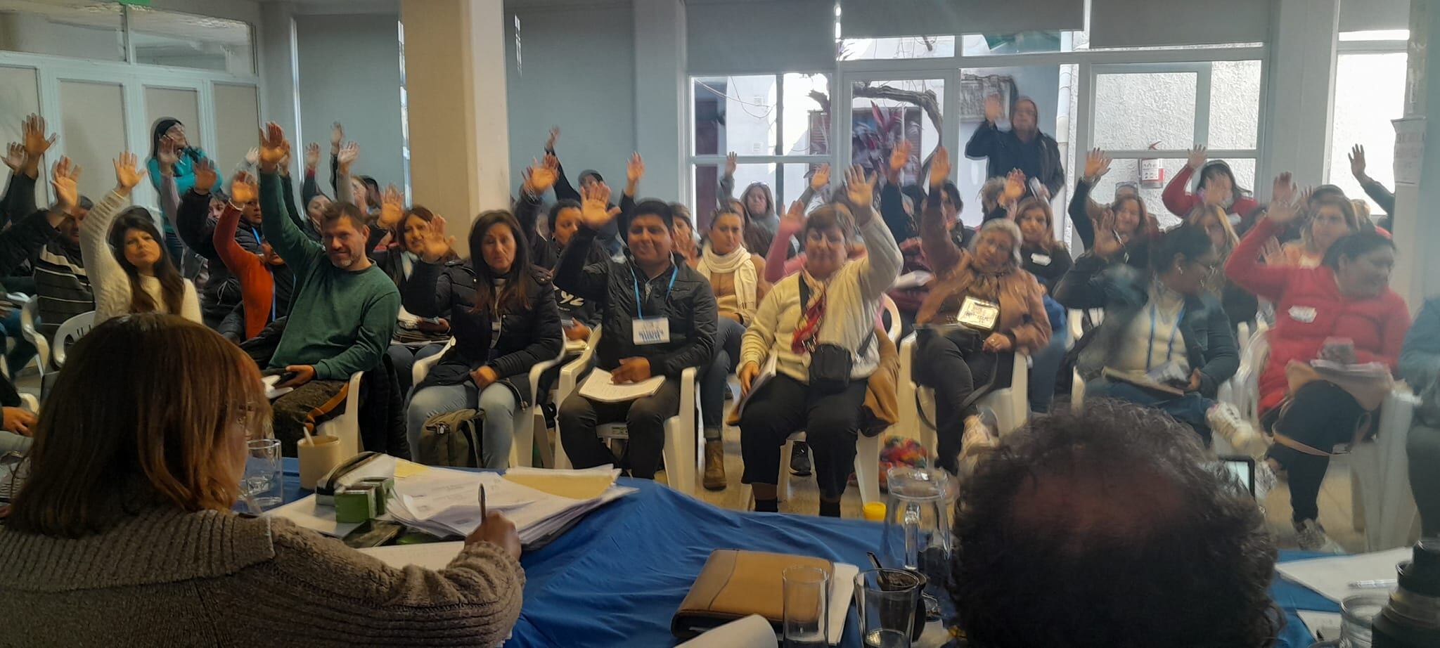 Asamblea del gremio docente AMP.
