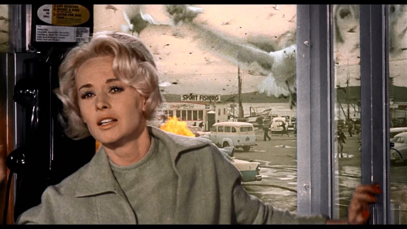 Tippi Hedren en "The Birds" (1963), de Alfred Hitchcock.
