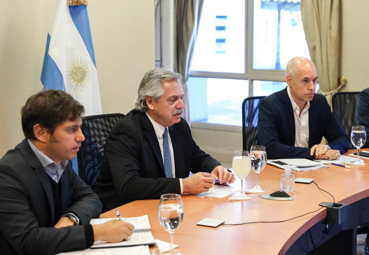 Alberto Fernández volvió a recibir a Axel Kicillof y a Horacio Rodríguez Larreta.