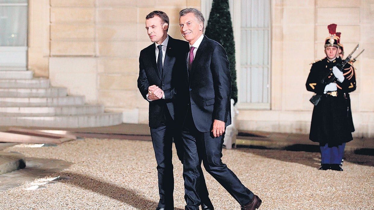 Para distender el desacuerdo, Macri y Macron se centraron en las críticas comunes a Venezuela.