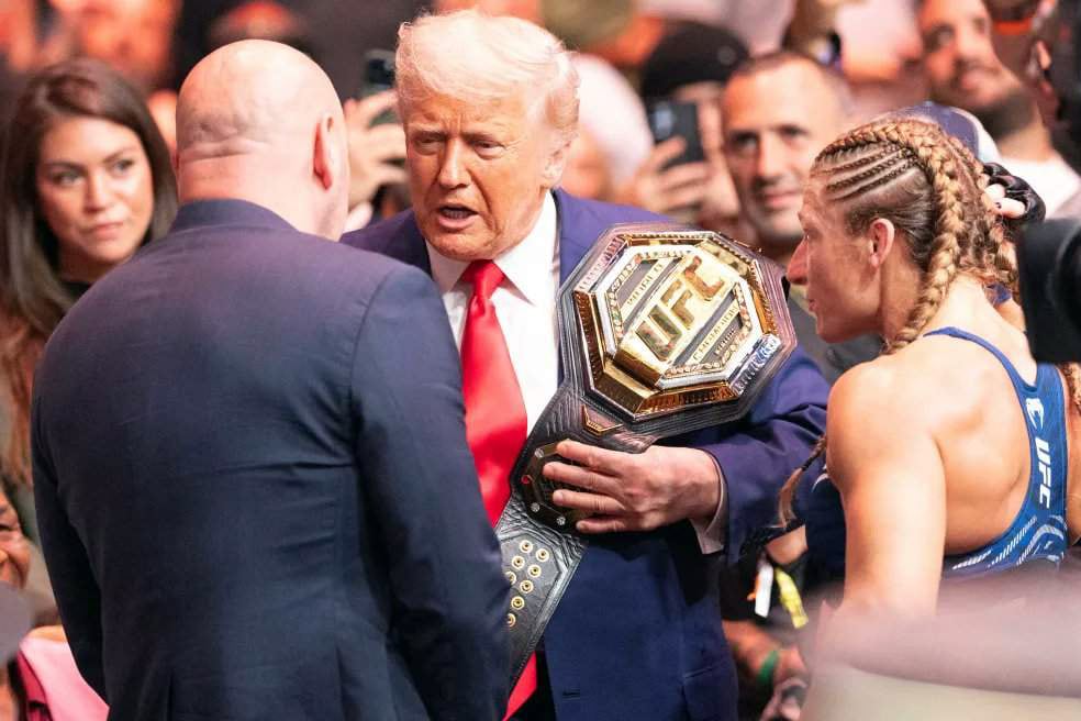 Trump junto Dana White, su amigo y CEO de la UFC