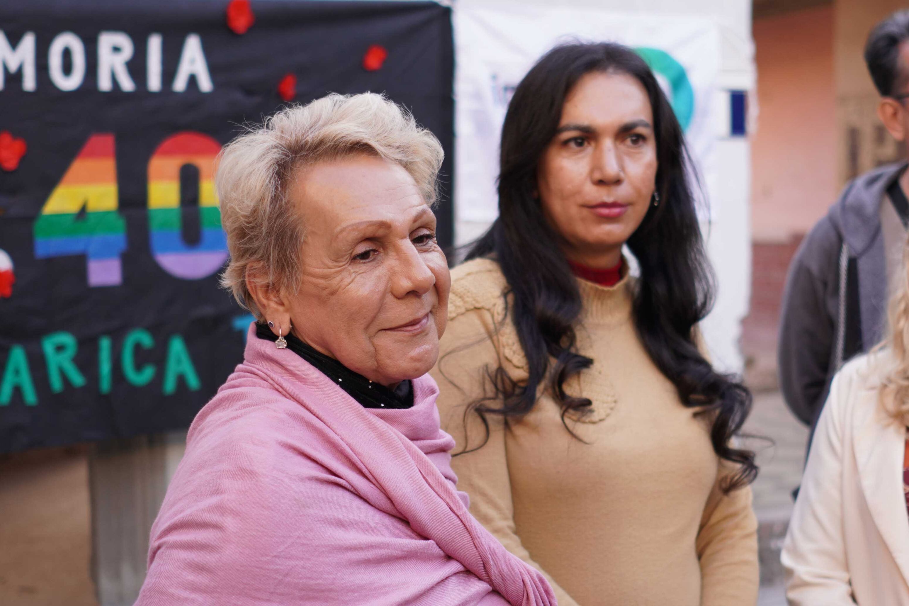 Ivanna Aguilera y Alexandra Lobos en el Espacio de la Memoria La Rioja.