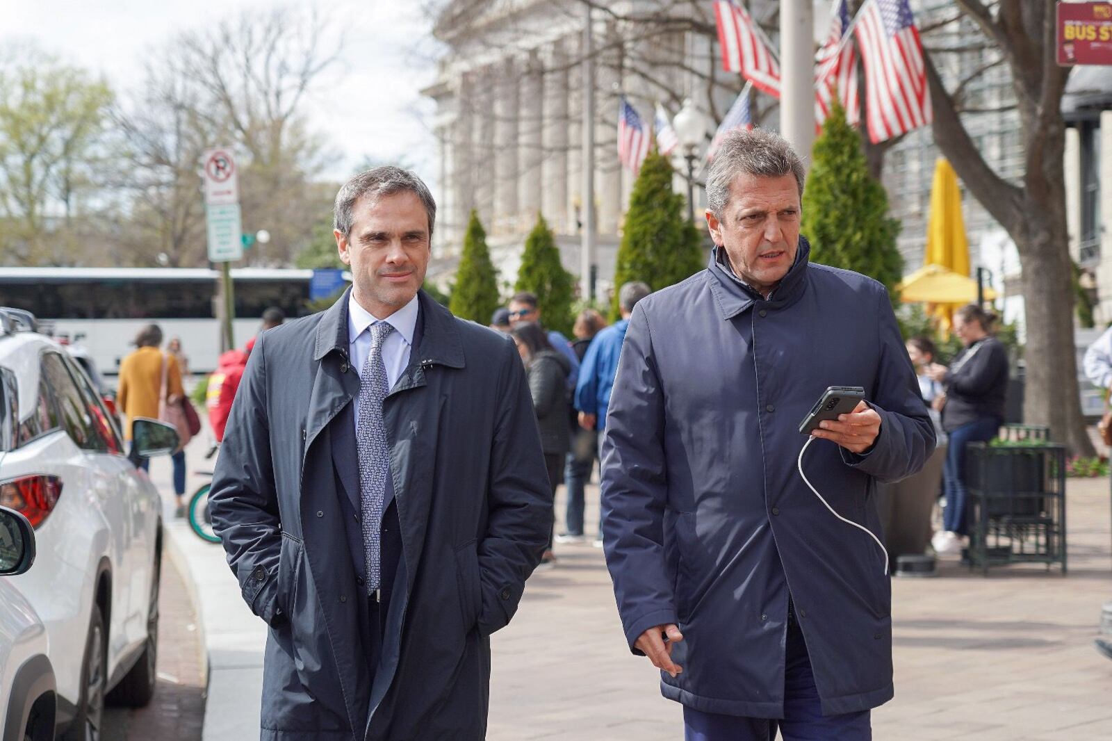 Sergio Massa y Guillermo Michel, el Director General de Aduanas.