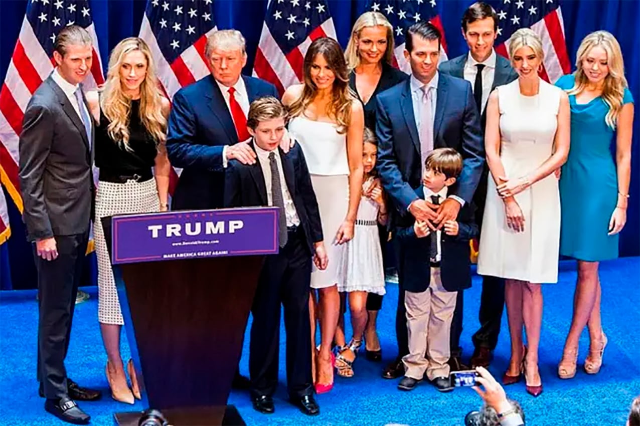 La familia de Donald Trump tuvo una gran influencia en la campaña presidencial