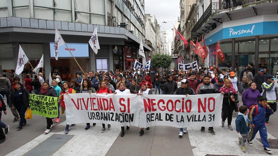 Los vecinos de la villa 31 rechazan la ley 671.