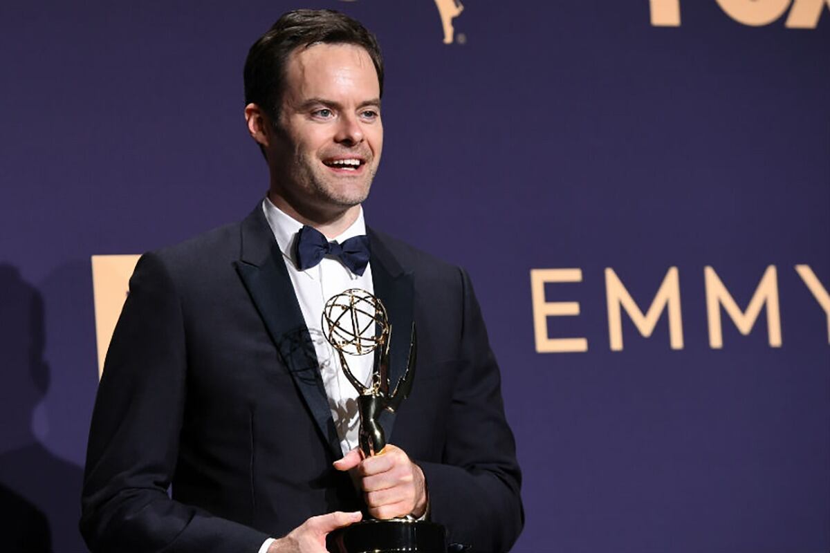Los premios no le dieron alivio a la ansiedad de Bill Hader.