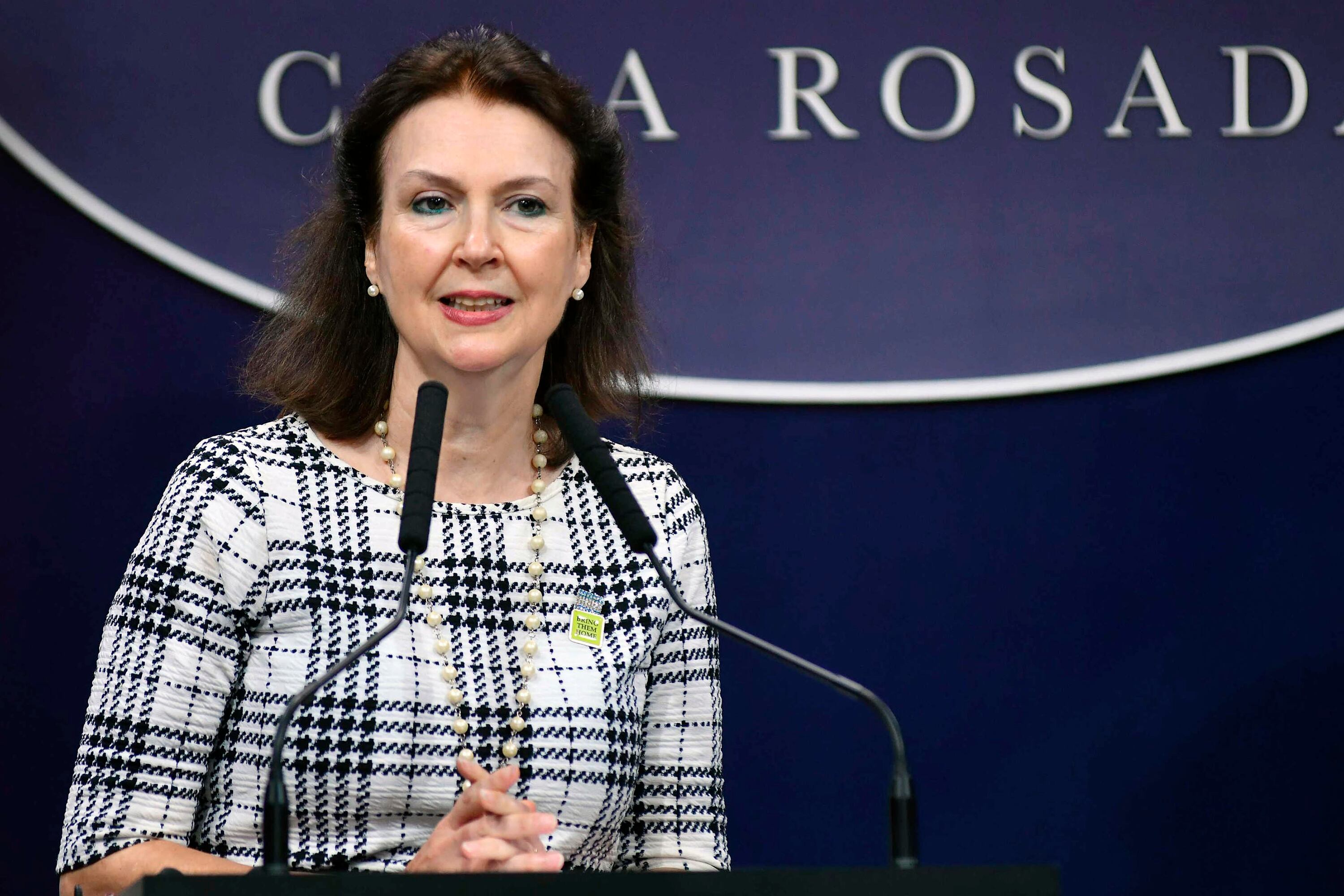La canciller Diana Mondino