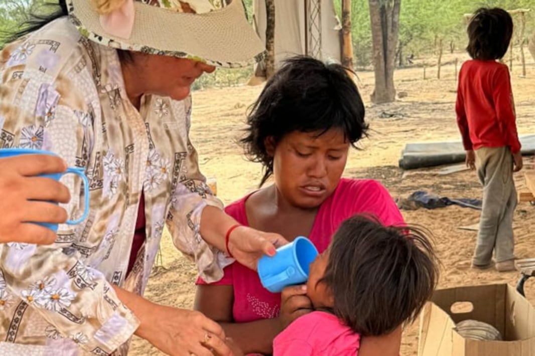 Operativo de atención sanitaria realizado este fin de semana en el Chaco salteño.