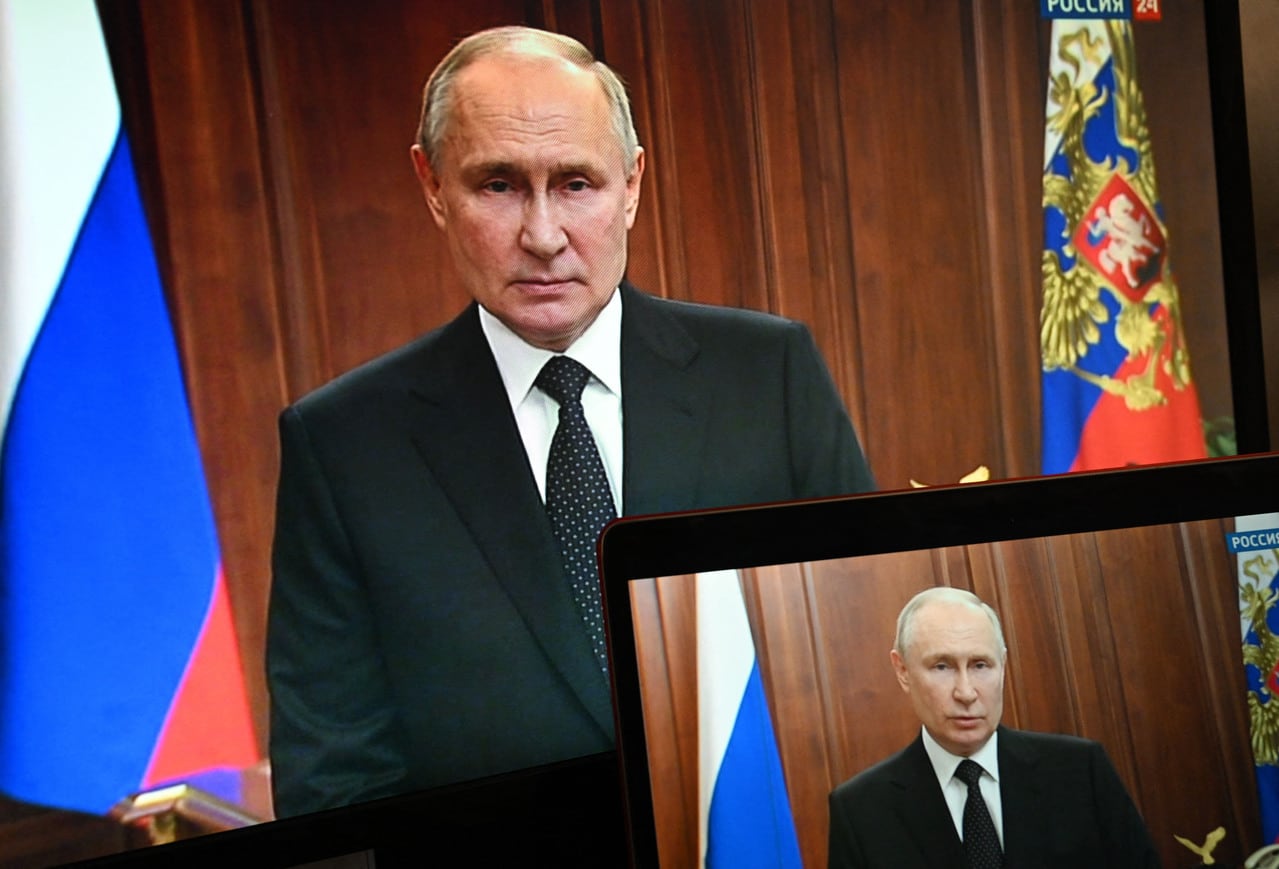 Putin en su mensaje por cadena en respuesta al desafío de Prigozhin.