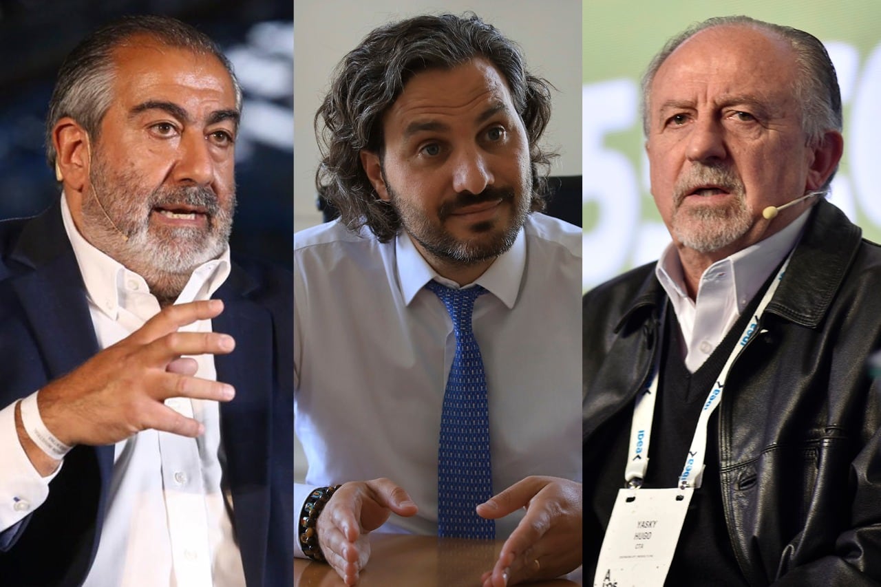 Héctor Daer, Santiago Cafiero y Hugo Yasky hablaron ayer de paritarias.