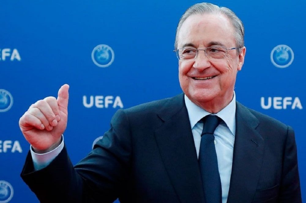 Florentino Pérez, máximo dirigente del Real Madrid, se quedó solo con la idea de la Superliga.
