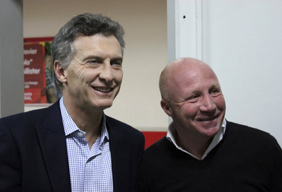 El "Colorado" Mac Allister junto al presidente Mauricio Macri.