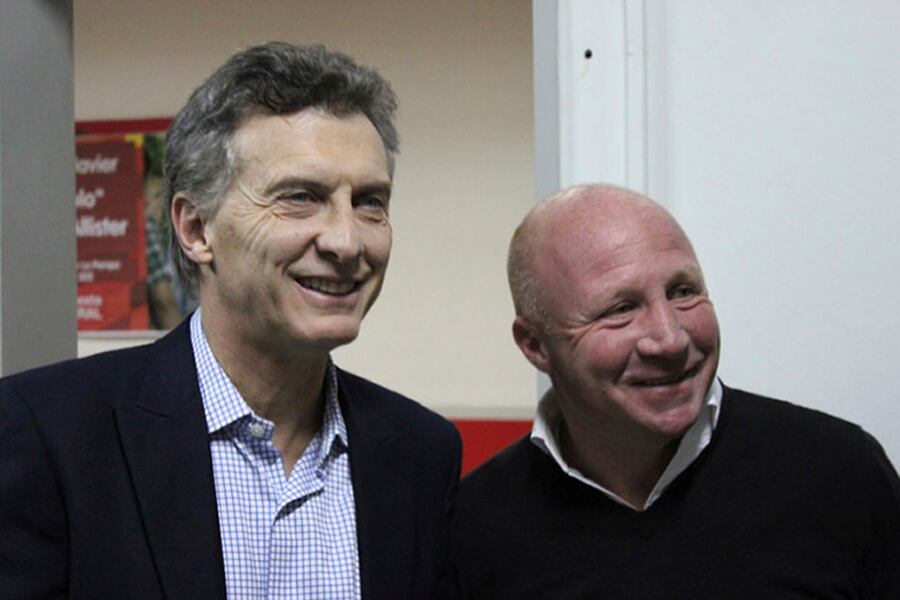 El "Colorado" Mac Allister junto al presidente Mauricio Macri.
