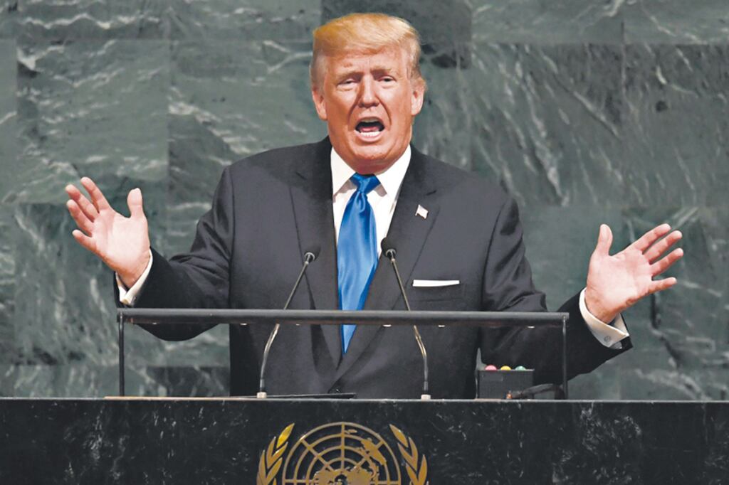 Trump dijo ante la Asamblea de la ONU que Estados Unidos necesitaba cuidar primero a sus propios ciudadanos.