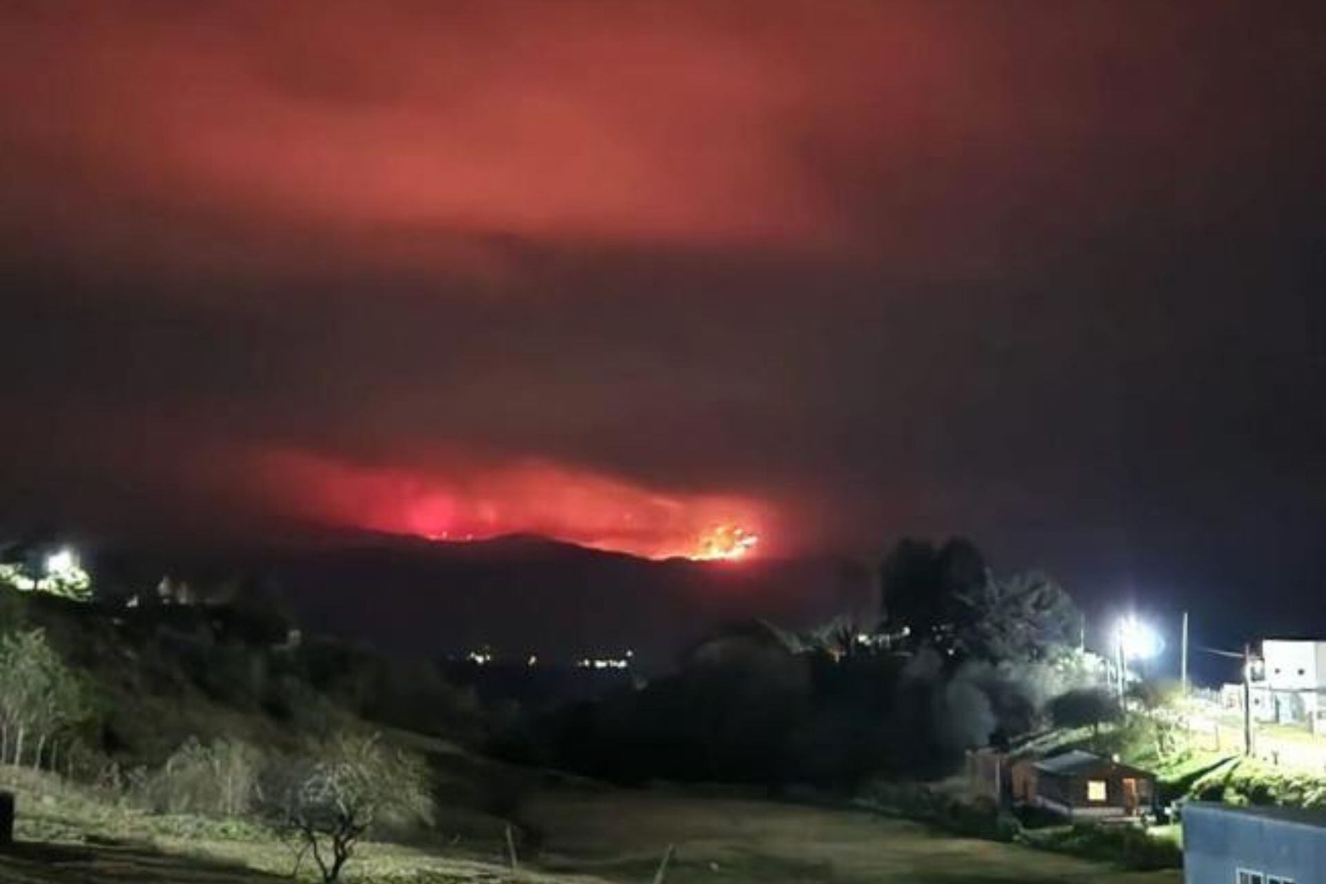 Voraz incendio en Tafí del Valle
