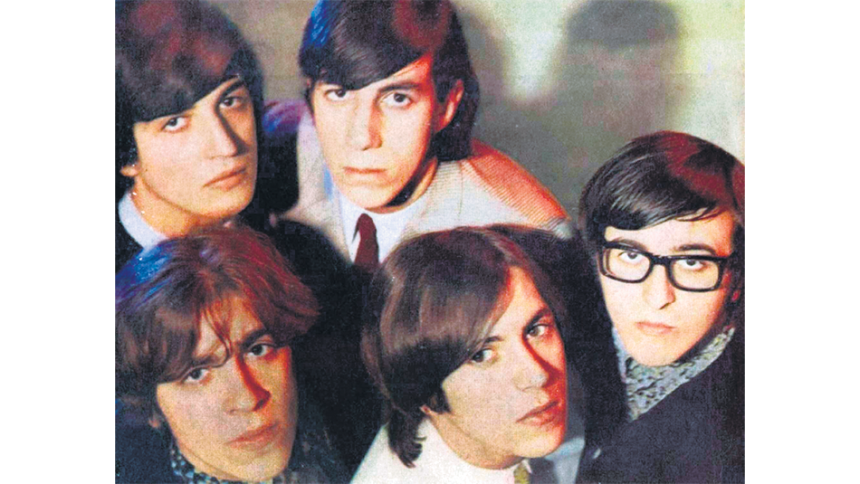 Los Gatos en la portada del primer disco, cuando todo estaba por hacerse en el rock argentino.