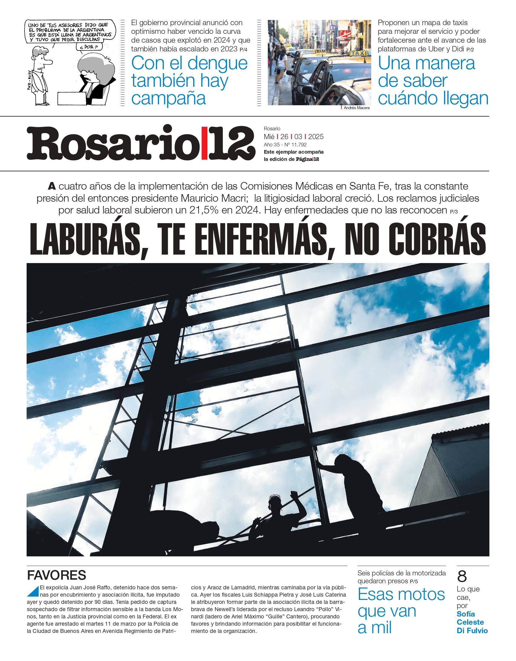 LABURÁS, TE ENFERMÁS, NO COBRÁS - 25/03/2025