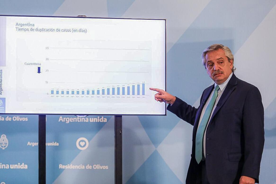 Alberto Fernández explicó con gráficos los logros obtenidos hasta el momento.