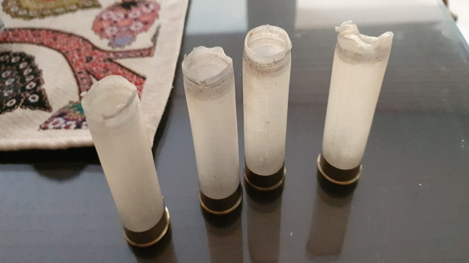 Cartuchos disparados por la Policía