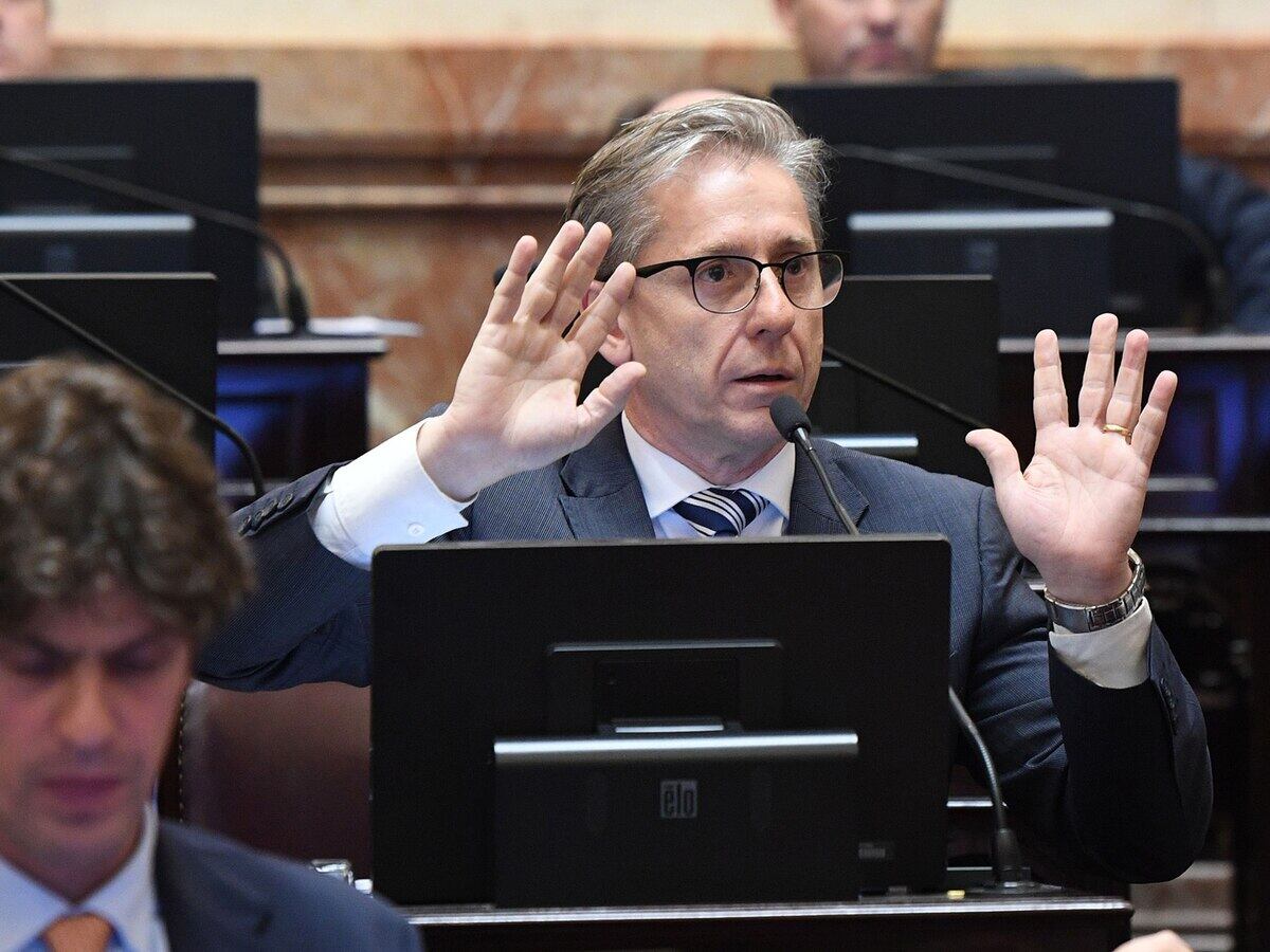 Eduardo Vischi, jefe del bloque radical en la Cámara de Senadores.
