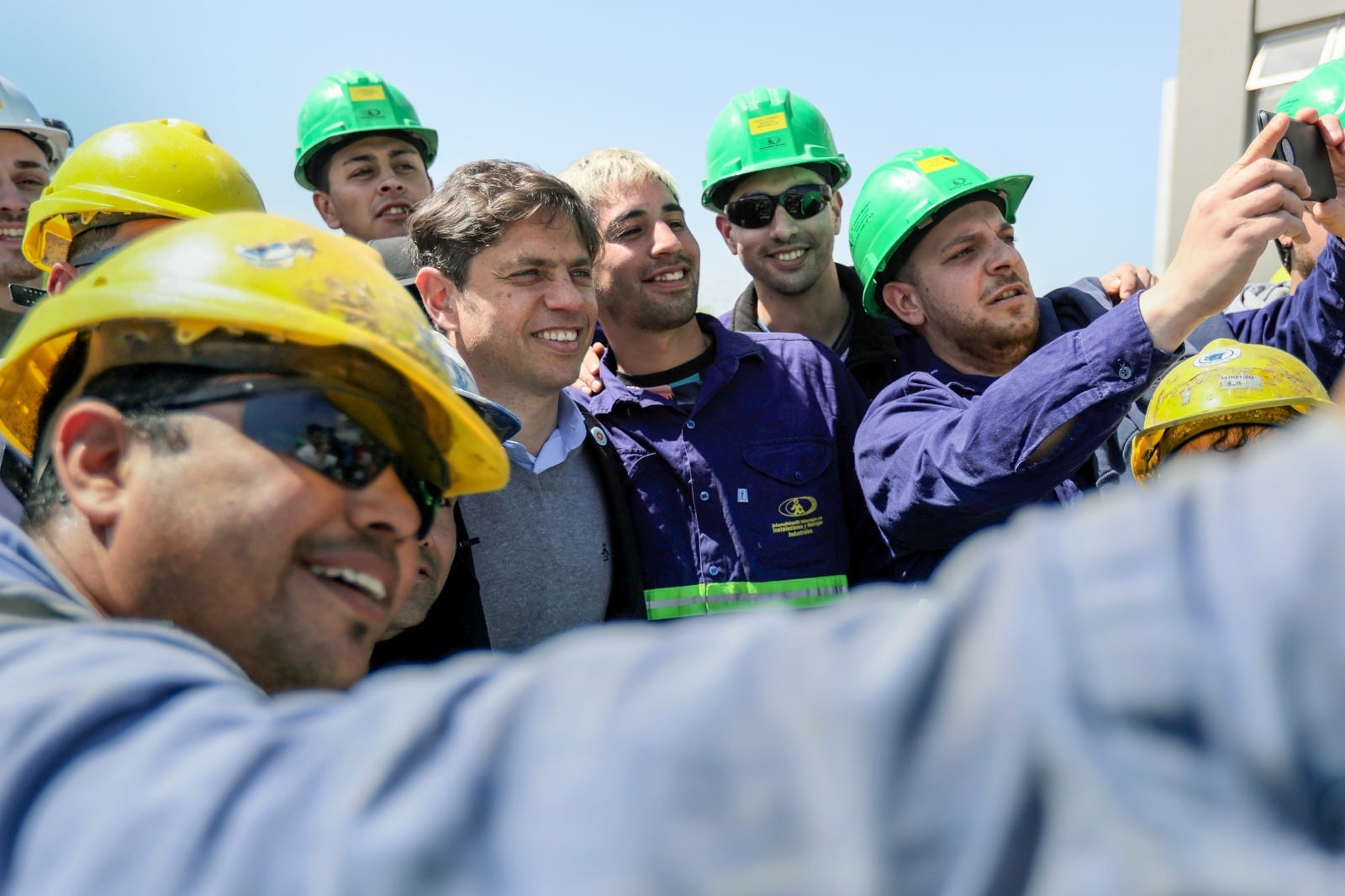 Kicillof en la inauguración de una obra.