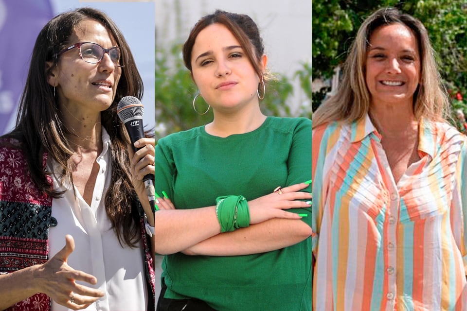 Elizabeth Gómez Alcorta, Ofelia Fernández y Malena Galmarini.