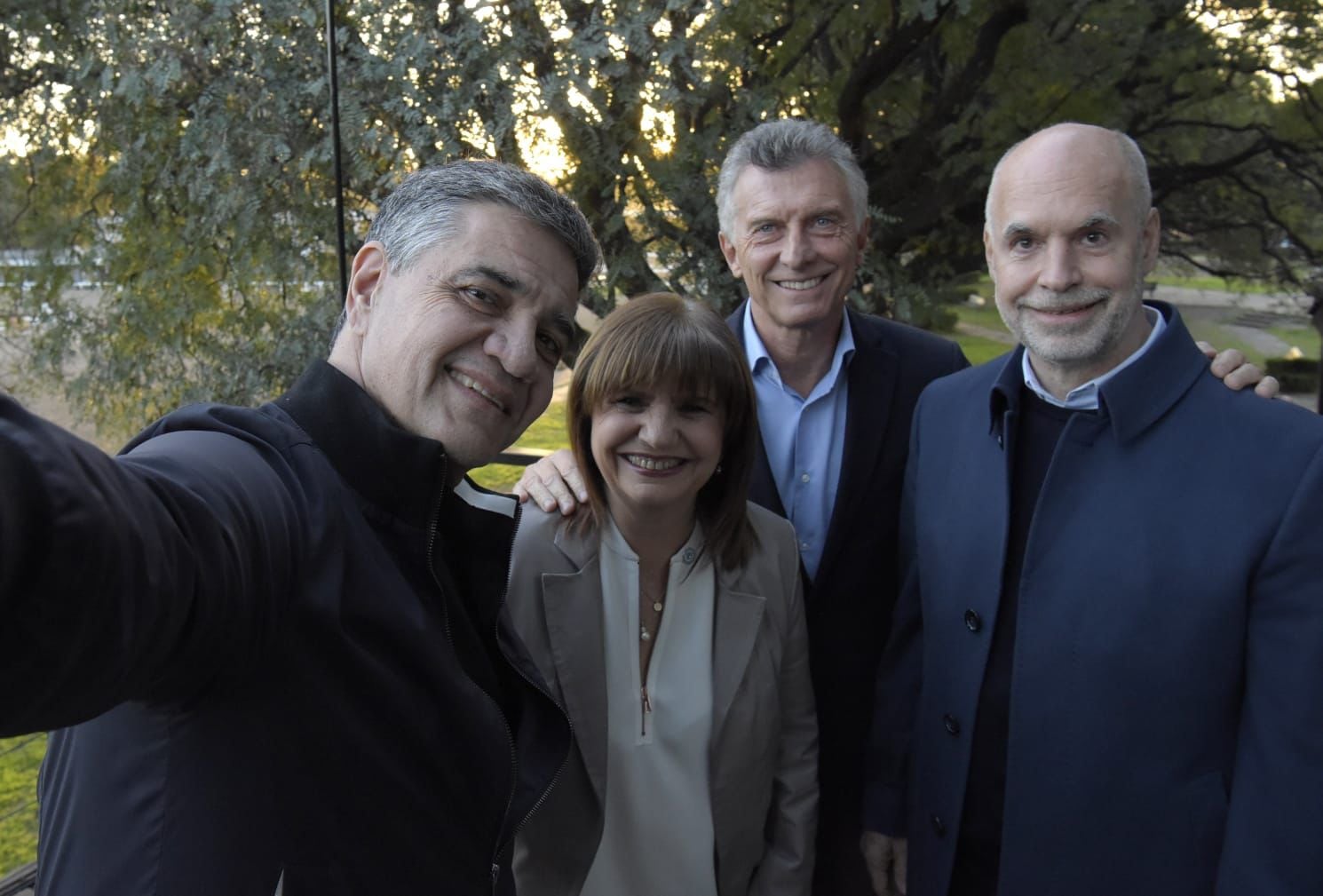 El apoyo a Jorge Macri fue el motivo de la foto de familia con Bullrich, Rodríguez Larreta y Mauricio Macri.