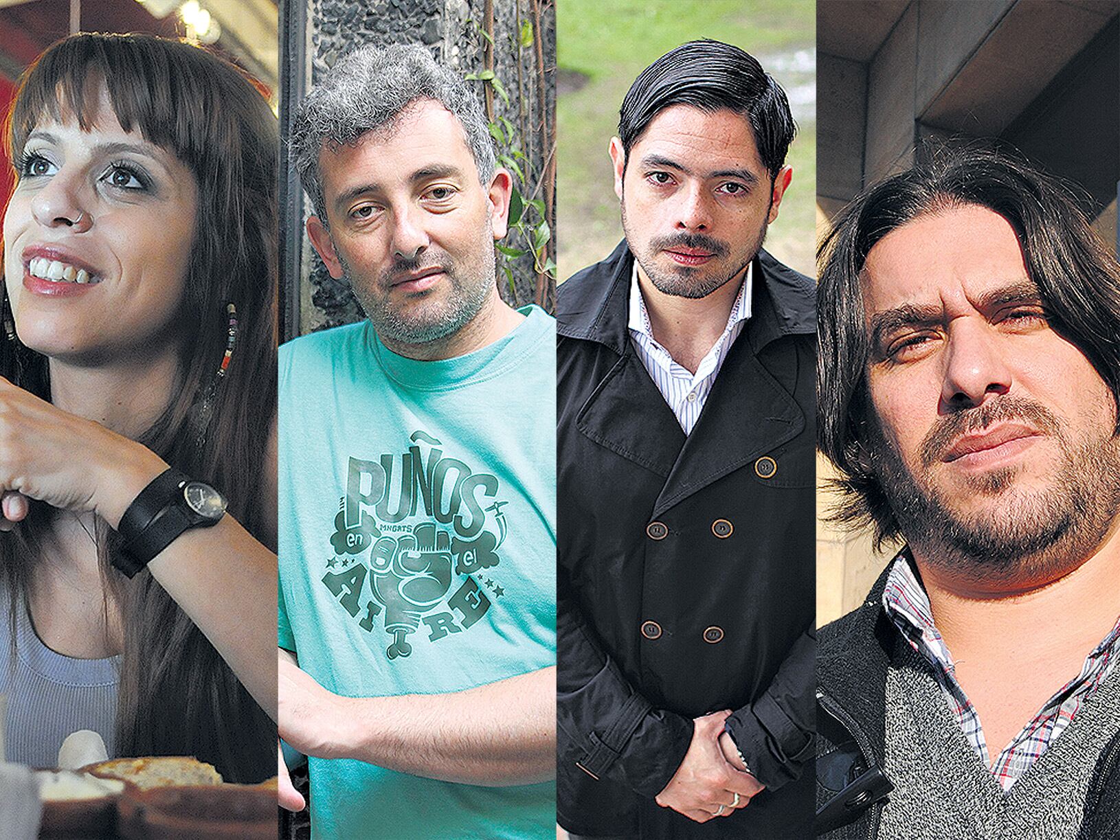 Victoria Donda Pérez, Ignacio Montoya Carlotto, Pablo Gaona Miranda y Guillermo Pérez Roisinblit