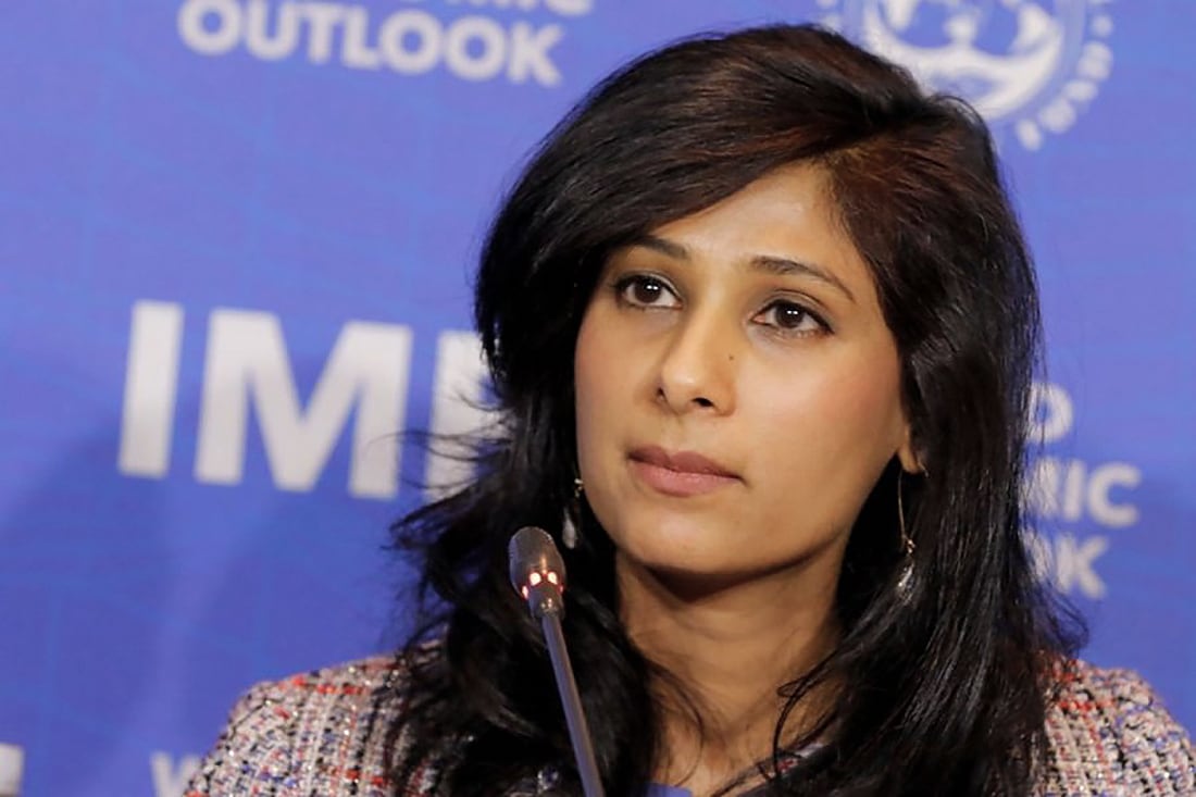 La economista jefa del Fondo, Gita Gopinath, presentó los resultados del WEO.