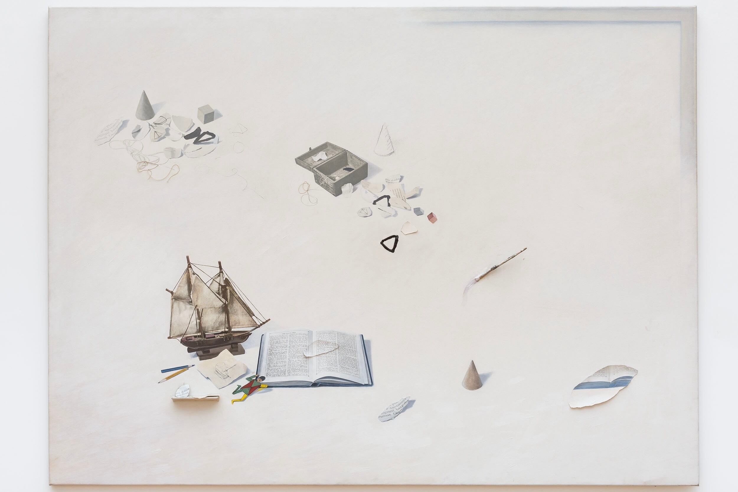 "Fragmentos del viaje" (1983), de Liliana Porter. Abajo: Detalle de la misma obra. (Fotos: Diego Spivacow. Gentileza Colección Amalita). 