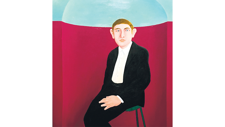 “Hombre en el nicho”, 1969. Oleo de Garabito, 100 x 93 cm.