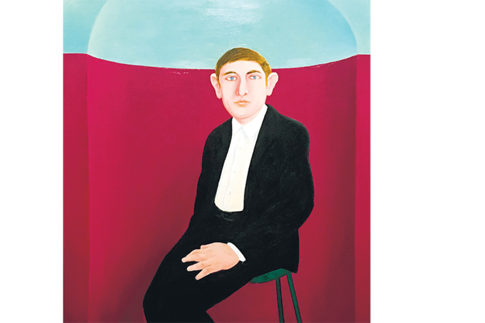 “Hombre en el nicho”, 1969. Oleo de Garabito, 100 x 93 cm.