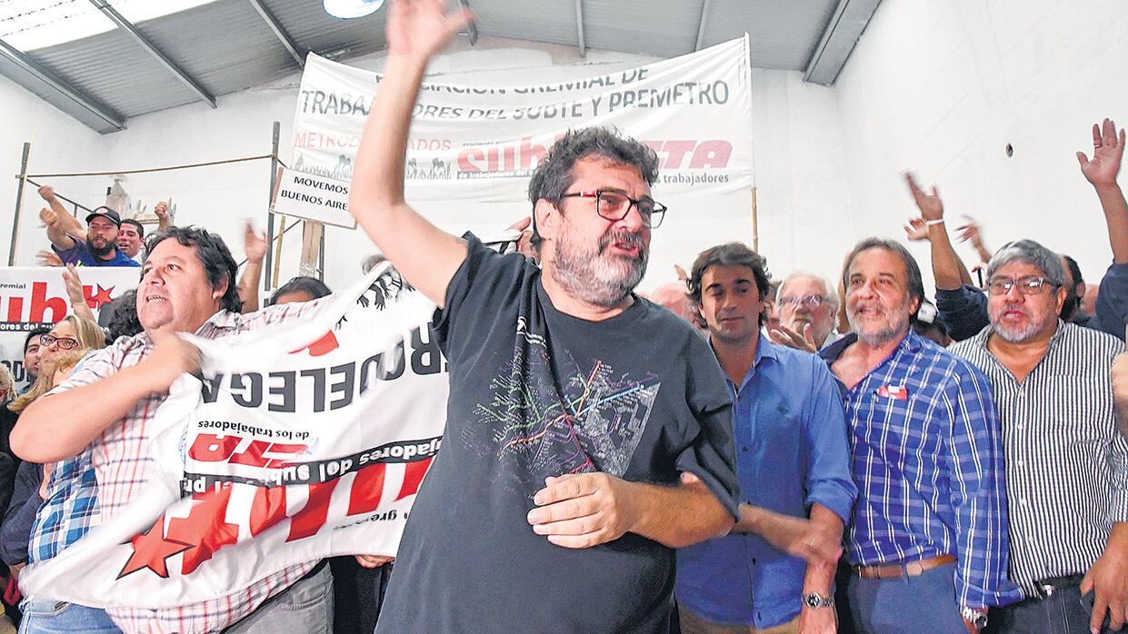 Beto Pianelli, referente del gremio del subte.