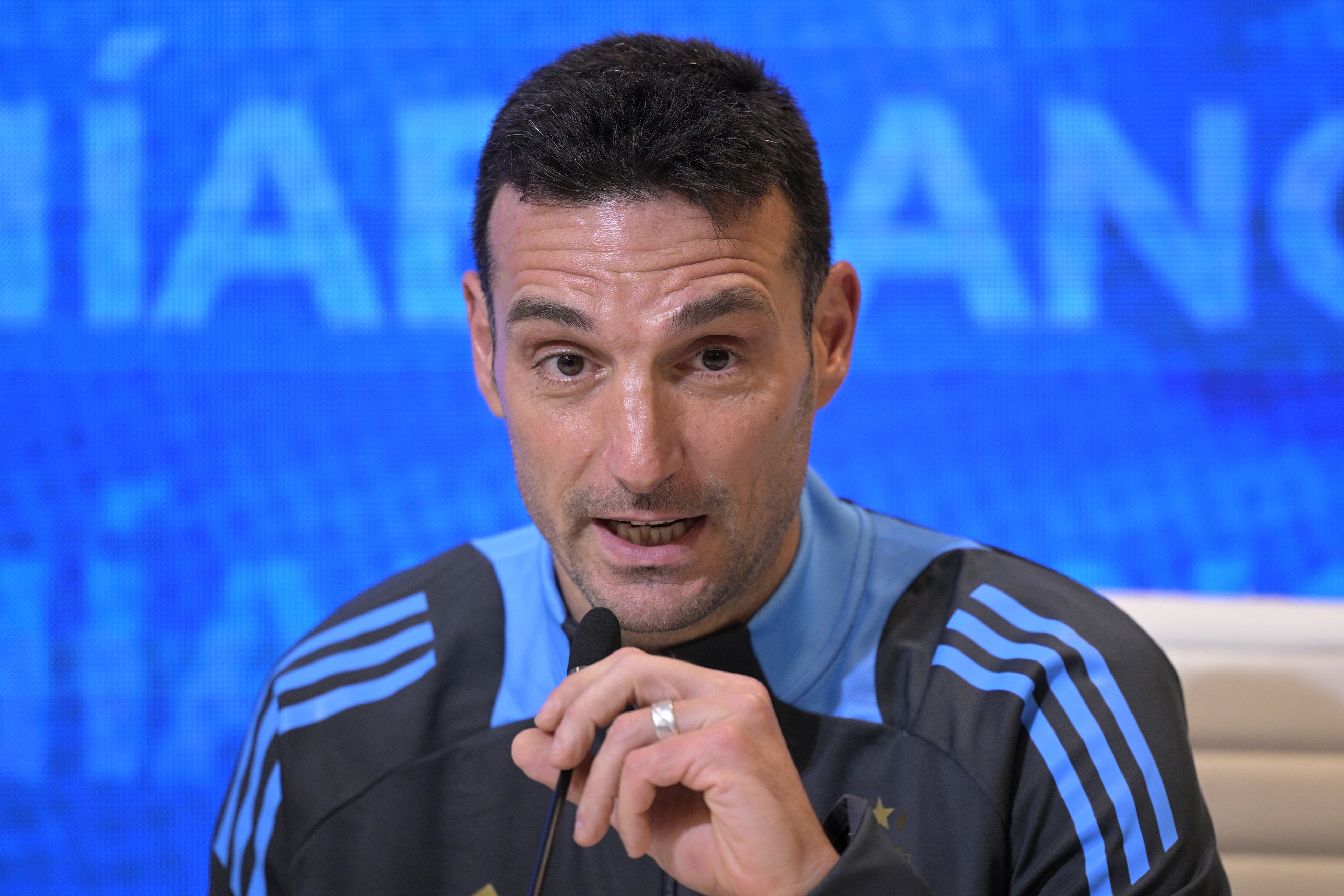 El técnico campeón del mundo, Lionel Scaloni
