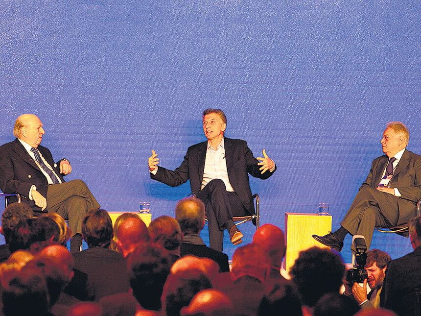 Macri en la cumbre de la Fundación Círculo Montevideo, que se realizó ayer en el Hotel Sheraton.