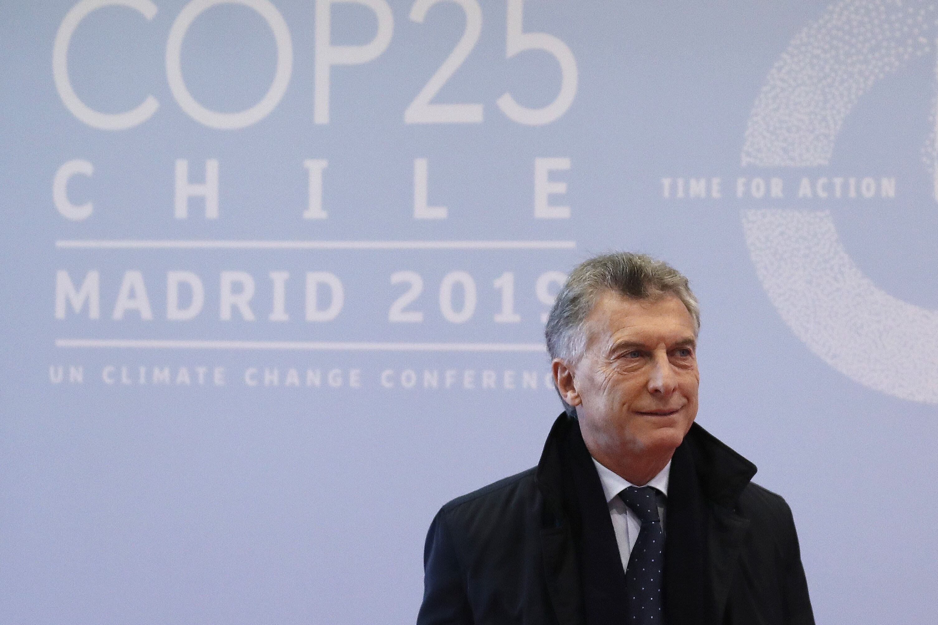 El presidente Mauricio Macri en su última gira internacional antes de terminar su mandato.