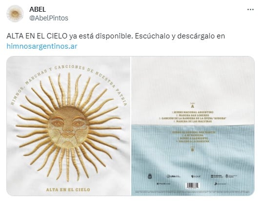 Abel Pintos estrenará este 9 de julio en vivo el álbum Alta en el cielo en un acto en el Teatro Colón.