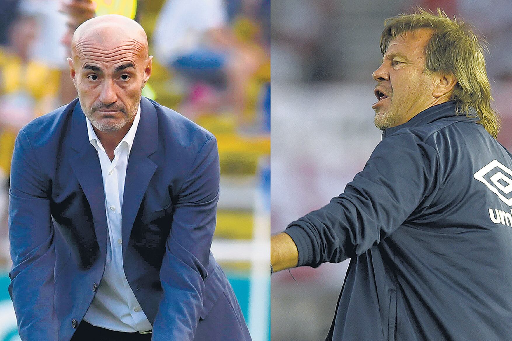 Paolo Montero, DT de Central, y Ricardo Zielinski, DT del Decano.