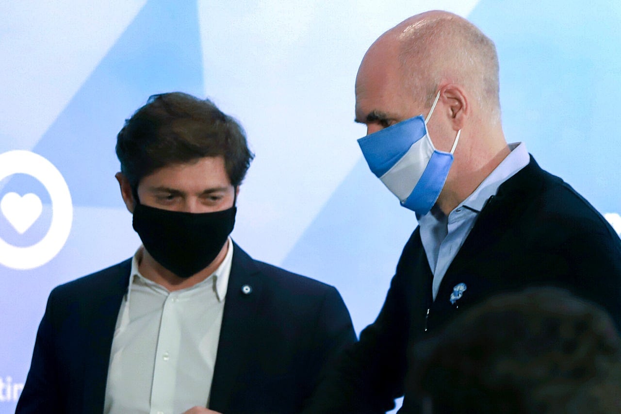 El jefe de Gobierno, Horacio Rodríguez Larreta, y el gobernador bonaerense Axel Kicillof se reunirán el lunes a las 9 en la sede de Gobierno porteño para discutir una estrategia coordinada para la siguiente fase del aislamiento obligatorio, 